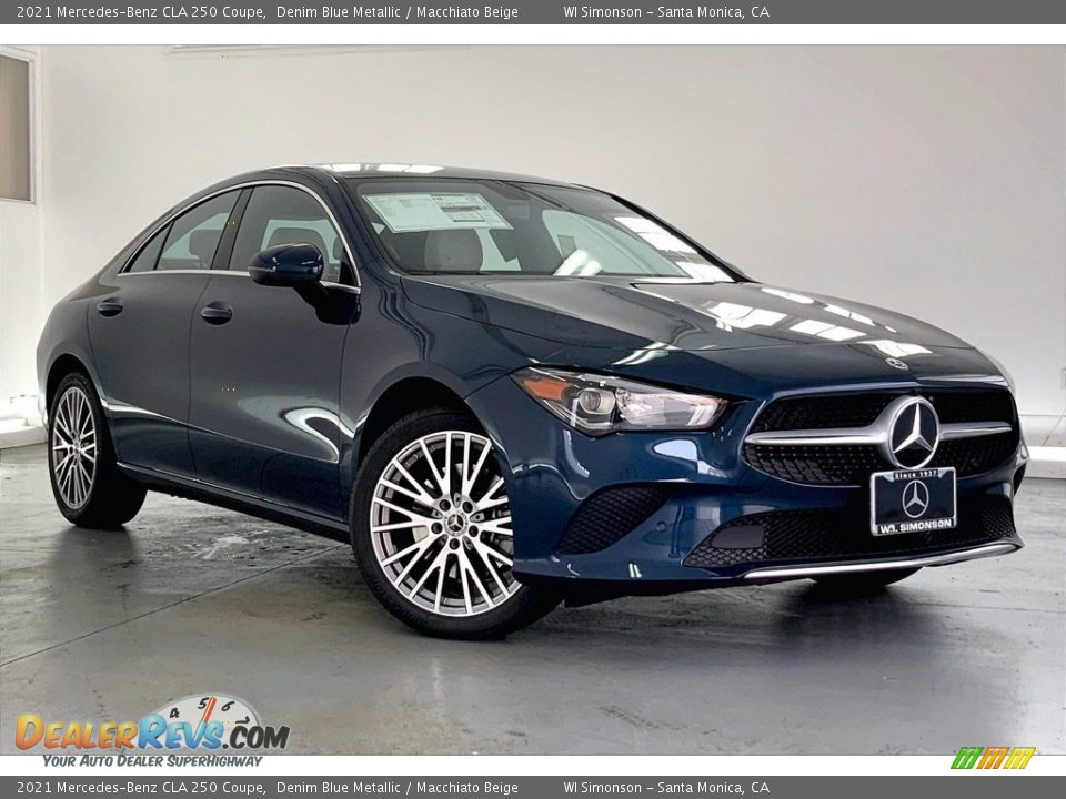 2021 Mercedes-Benz CLA 250 Coupe Denim Blue Metallic / Macchiato Beige Photo #12