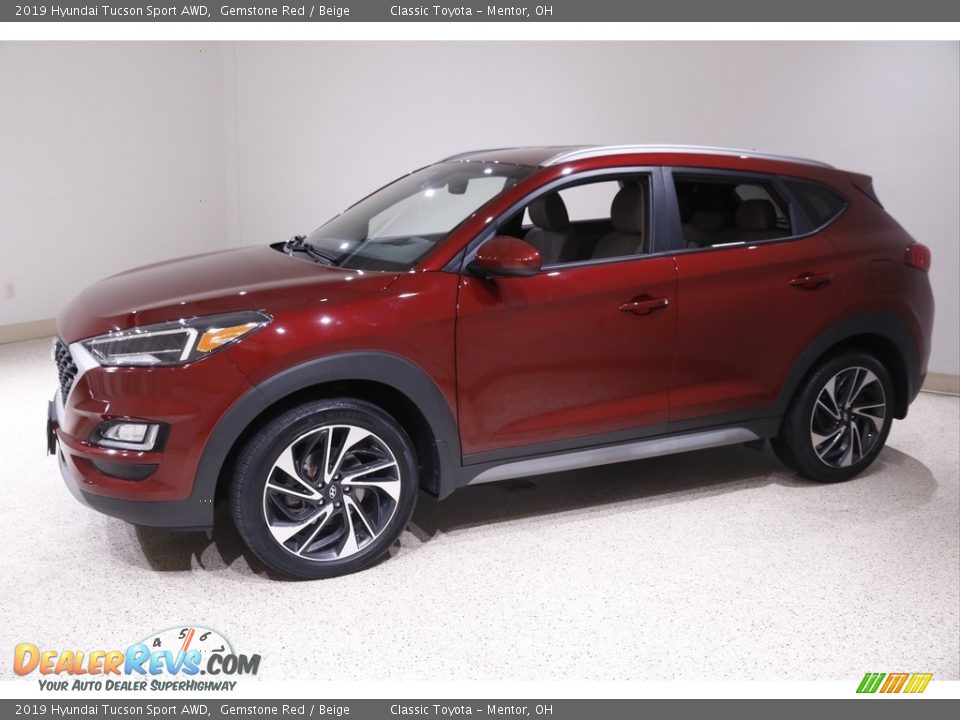 2019 Hyundai Tucson Sport AWD Gemstone Red / Beige Photo #3