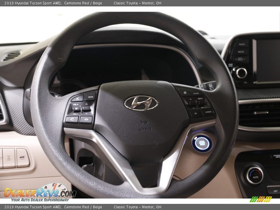2019 Hyundai Tucson Sport AWD Gemstone Red / Beige Photo #7