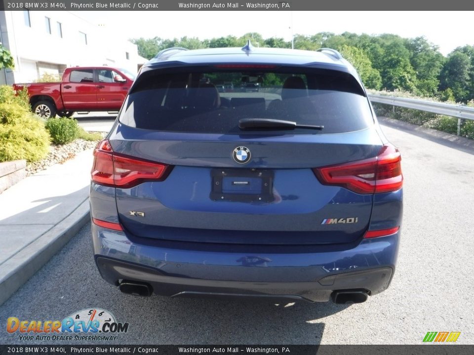 2018 BMW X3 M40i Phytonic Blue Metallic / Cognac Photo #14