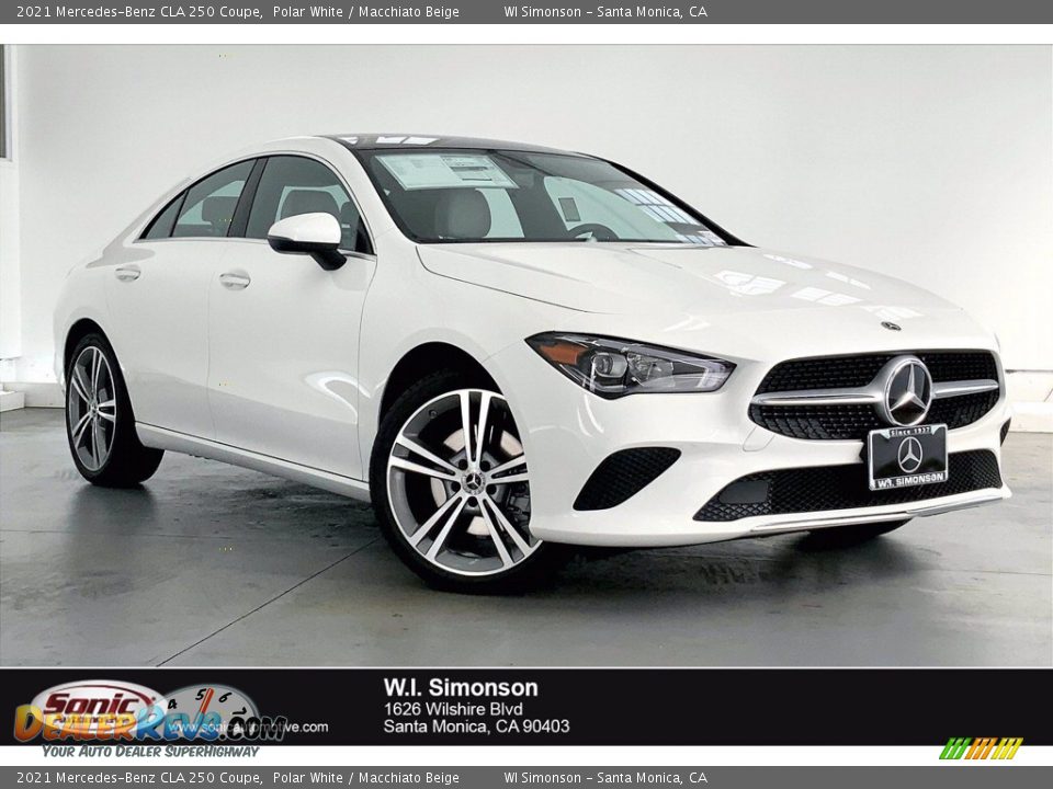 2021 Mercedes-Benz CLA 250 Coupe Polar White / Macchiato Beige Photo #1