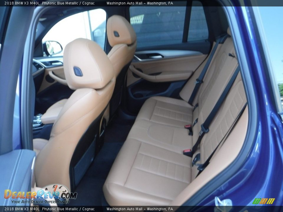 2018 BMW X3 M40i Phytonic Blue Metallic / Cognac Photo #25