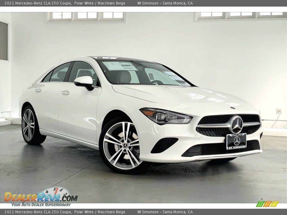 2021 Mercedes-Benz CLA 250 Coupe Polar White / Macchiato Beige Photo #12