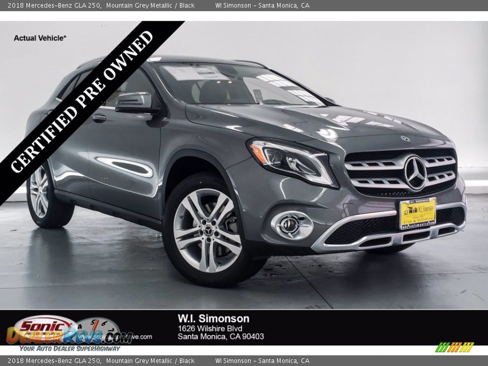 2018 Mercedes-Benz GLA 250 Mountain Grey Metallic / Black Photo #1