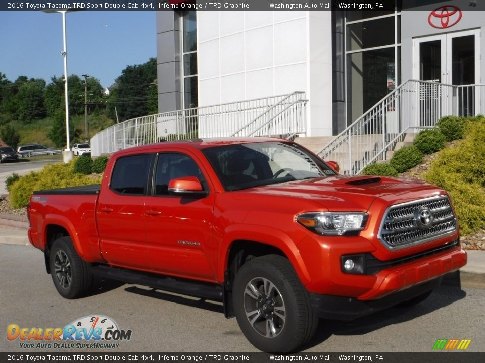 2016 Toyota Tacoma TRD Sport Double Cab 4x4 Inferno Orange / TRD Graphite Photo #1