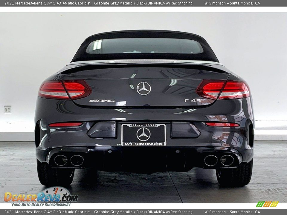 2021 Mercedes-Benz C AMG 43 4Matic Cabriolet Graphite Gray Metallic / Black/DINAMICA w/Red Stitching Photo #3