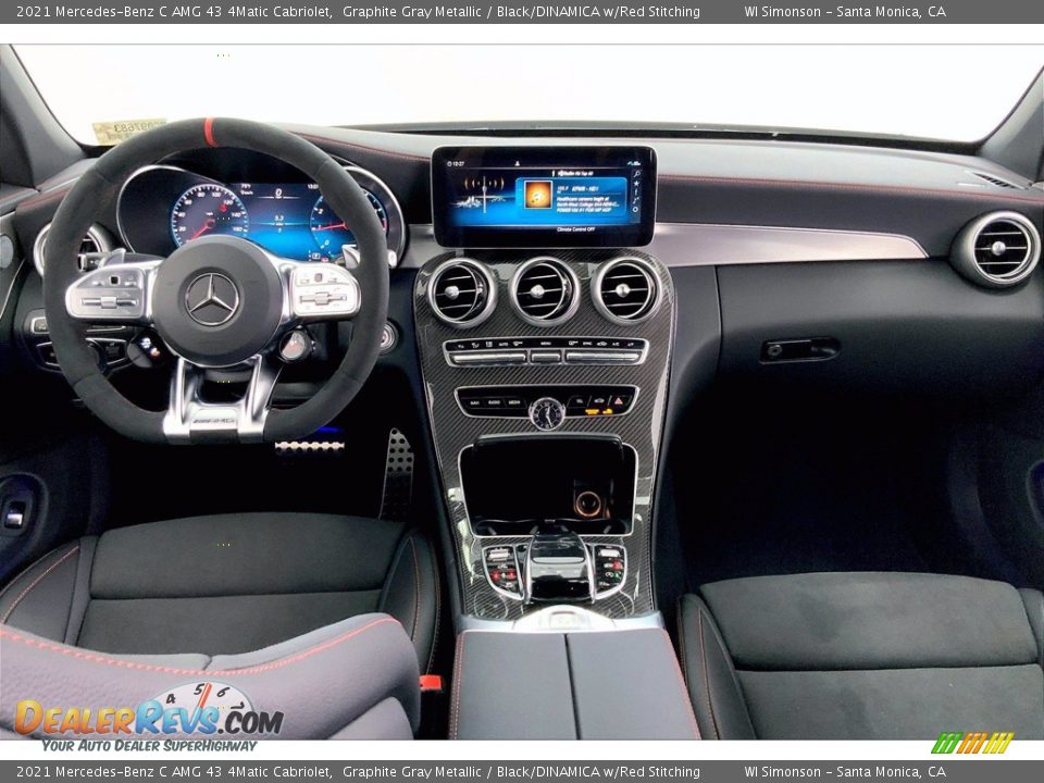 Dashboard of 2021 Mercedes-Benz C AMG 43 4Matic Cabriolet Photo #6