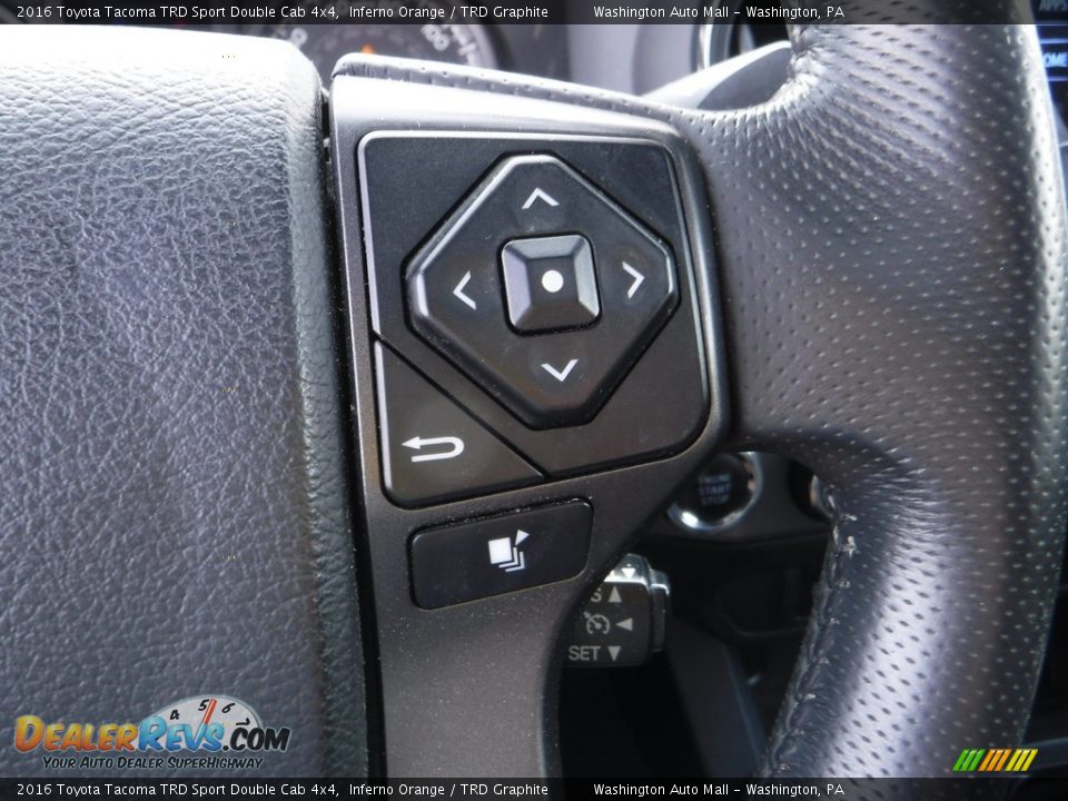 2016 Toyota Tacoma TRD Sport Double Cab 4x4 Inferno Orange / TRD Graphite Photo #10