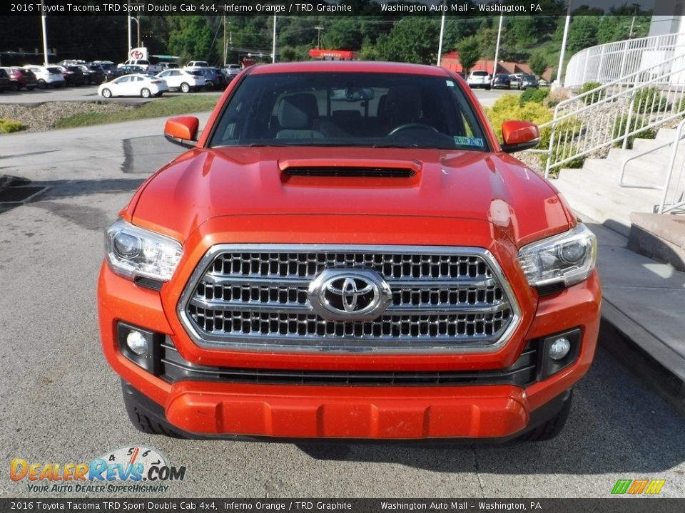 2016 Toyota Tacoma TRD Sport Double Cab 4x4 Inferno Orange / TRD Graphite Photo #14