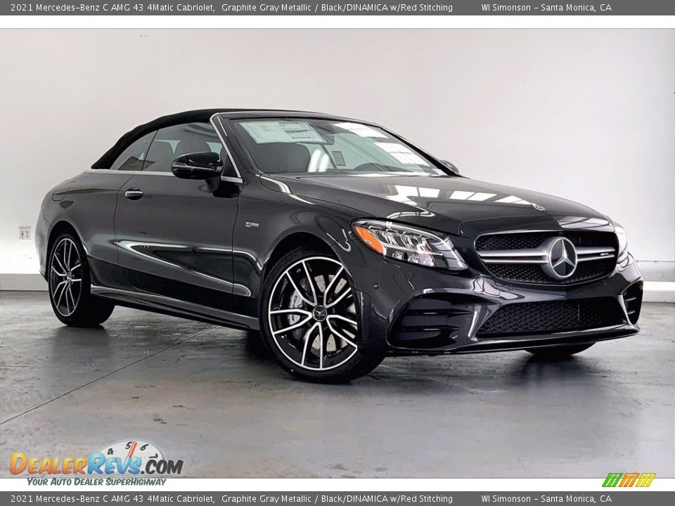 Front 3/4 View of 2021 Mercedes-Benz C AMG 43 4Matic Cabriolet Photo #12