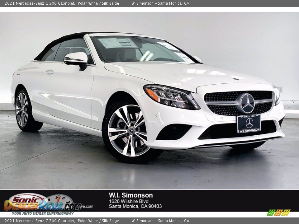 2021 Mercedes-Benz C 300 Cabriolet Polar White / Silk Beige Photo #1