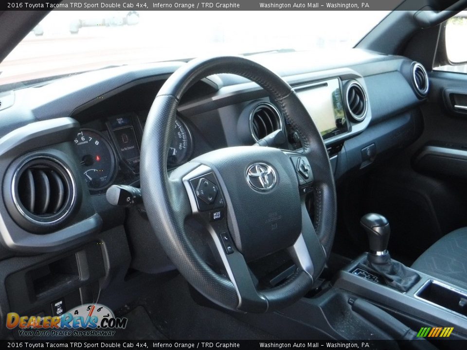 2016 Toyota Tacoma TRD Sport Double Cab 4x4 Inferno Orange / TRD Graphite Photo #23