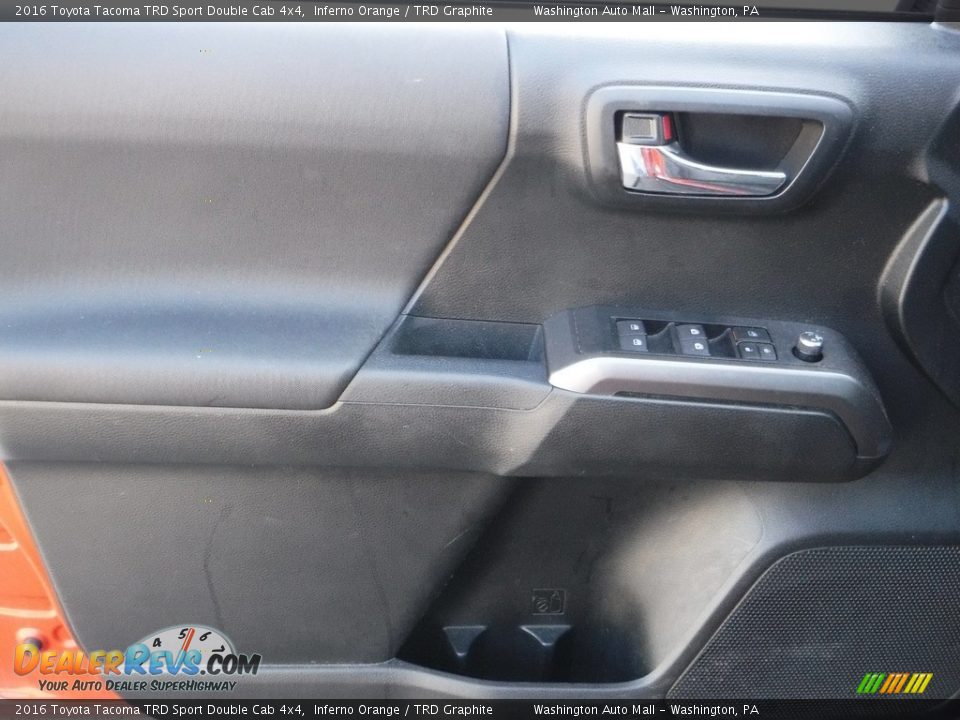 2016 Toyota Tacoma TRD Sport Double Cab 4x4 Inferno Orange / TRD Graphite Photo #24