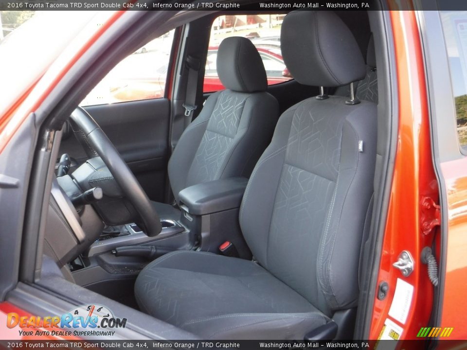 2016 Toyota Tacoma TRD Sport Double Cab 4x4 Inferno Orange / TRD Graphite Photo #25