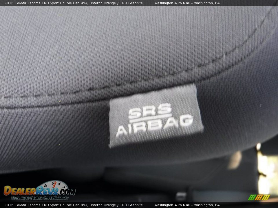 2016 Toyota Tacoma TRD Sport Double Cab 4x4 Inferno Orange / TRD Graphite Photo #26