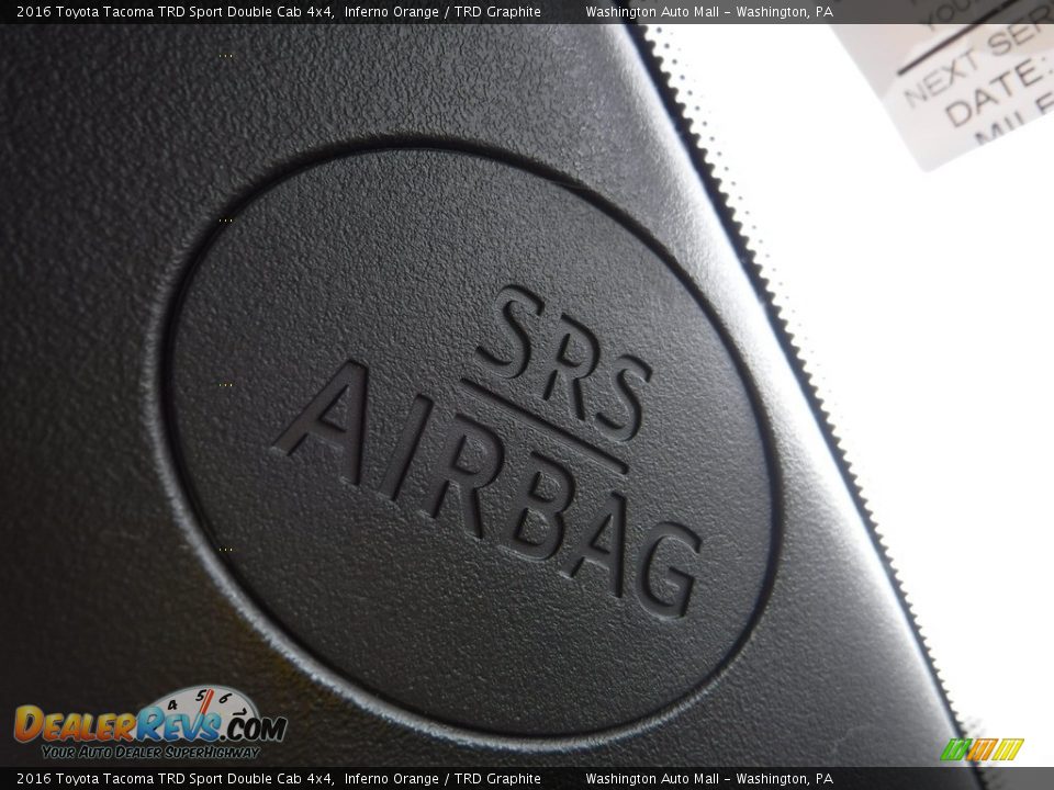 2016 Toyota Tacoma TRD Sport Double Cab 4x4 Inferno Orange / TRD Graphite Photo #27