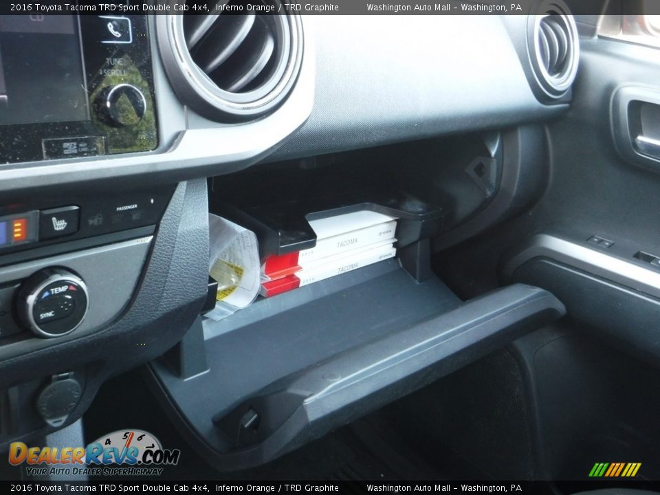 2016 Toyota Tacoma TRD Sport Double Cab 4x4 Inferno Orange / TRD Graphite Photo #28