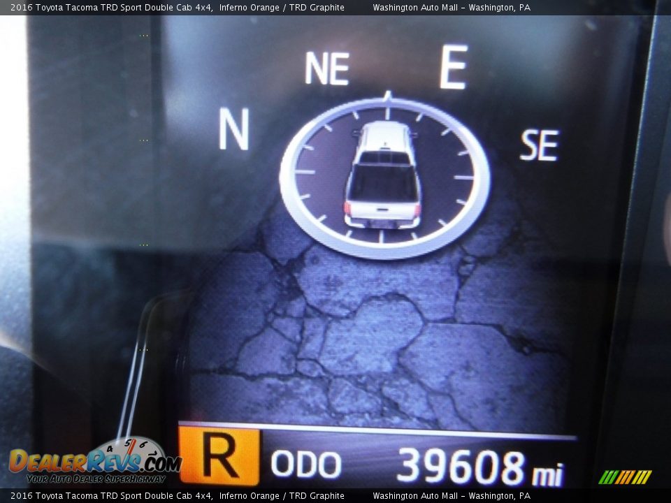 2016 Toyota Tacoma TRD Sport Double Cab 4x4 Inferno Orange / TRD Graphite Photo #32