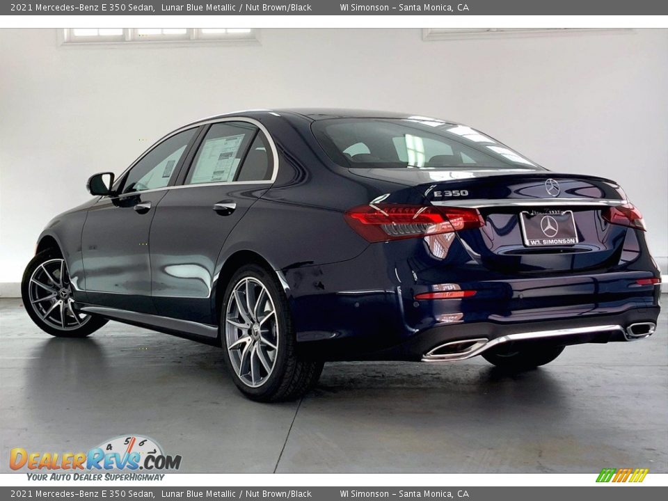 2021 Mercedes-Benz E 350 Sedan Lunar Blue Metallic / Nut Brown/Black Photo #2