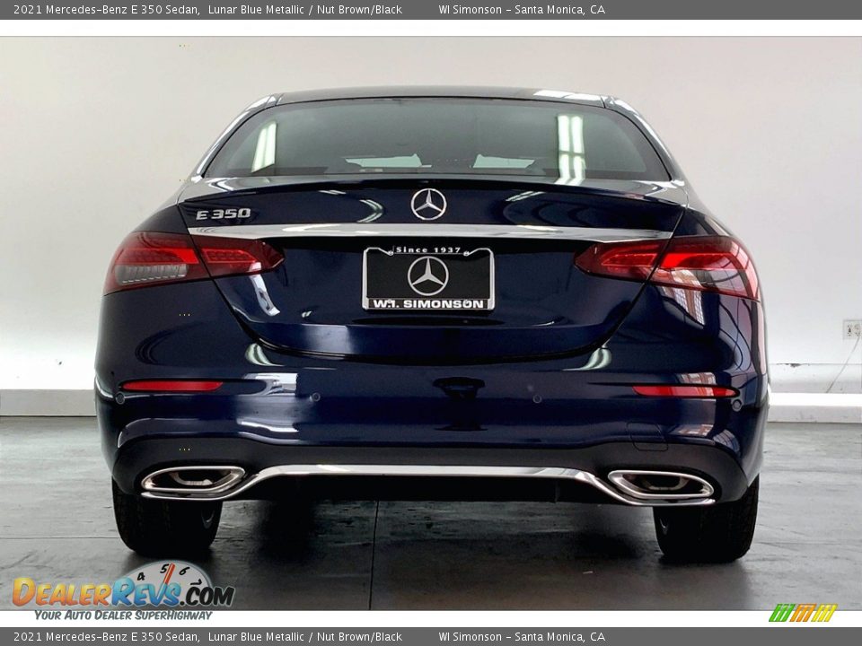 2021 Mercedes-Benz E 350 Sedan Lunar Blue Metallic / Nut Brown/Black Photo #3