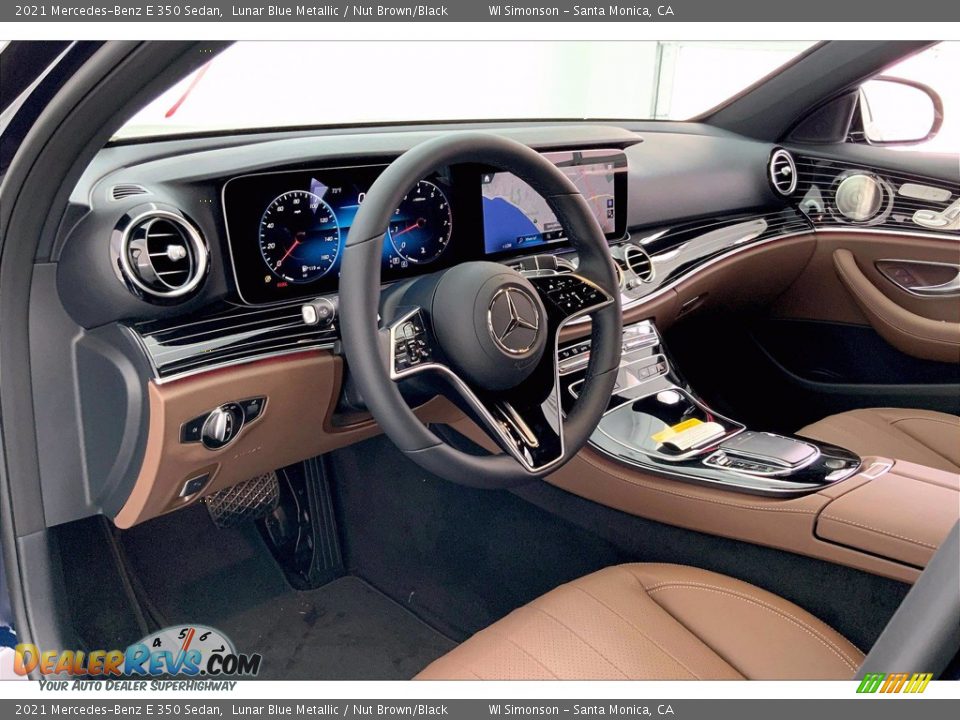 2021 Mercedes-Benz E 350 Sedan Lunar Blue Metallic / Nut Brown/Black Photo #4