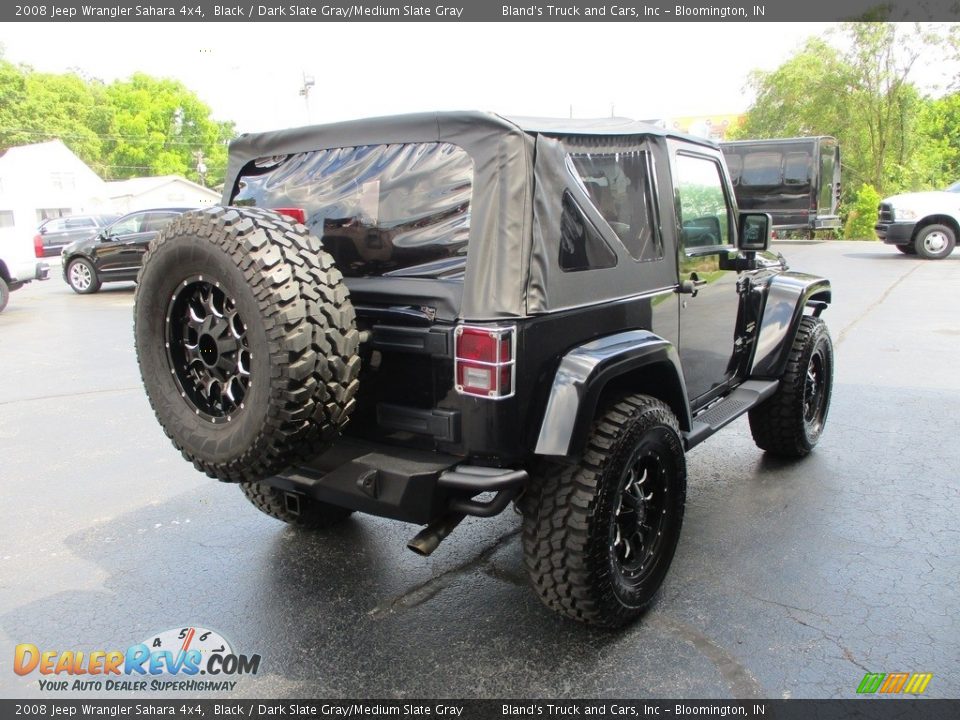 2008 Jeep Wrangler Sahara 4x4 Black / Dark Slate Gray/Medium Slate Gray Photo #4