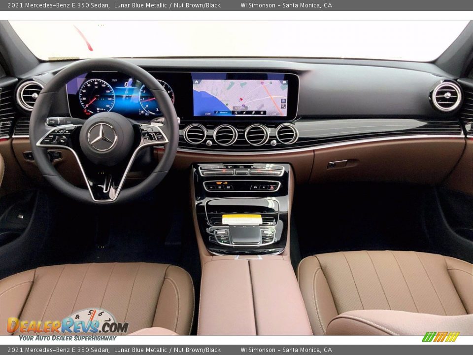 2021 Mercedes-Benz E 350 Sedan Lunar Blue Metallic / Nut Brown/Black Photo #6