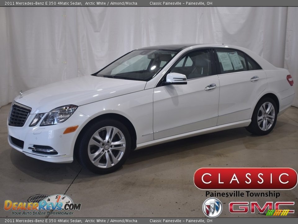 2011 Mercedes-Benz E 350 4Matic Sedan Arctic White / Almond/Mocha Photo #1