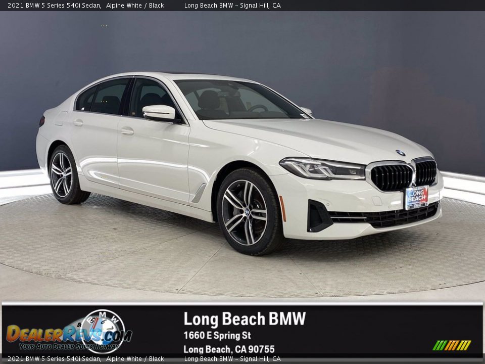 2021 BMW 5 Series 540i Sedan Alpine White / Black Photo #1