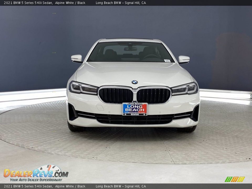 2021 BMW 5 Series 540i Sedan Alpine White / Black Photo #2