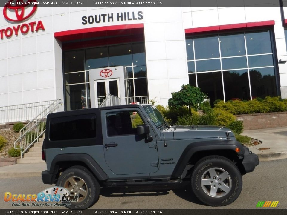 2014 Jeep Wrangler Sport 4x4 Anvil / Black Photo #2