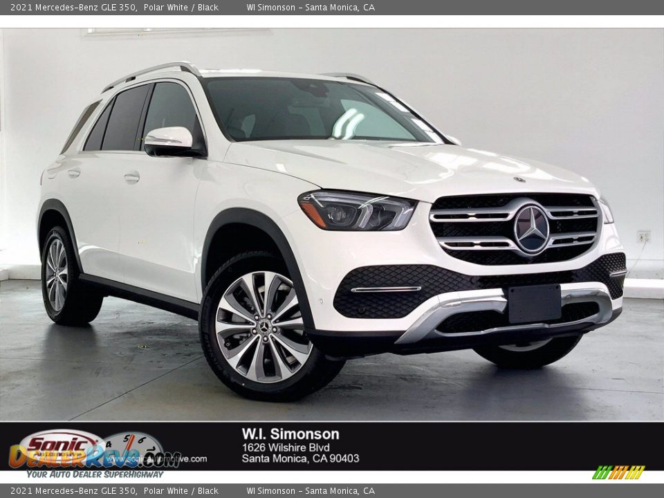 2021 Mercedes-Benz GLE 350 Polar White / Black Photo #1