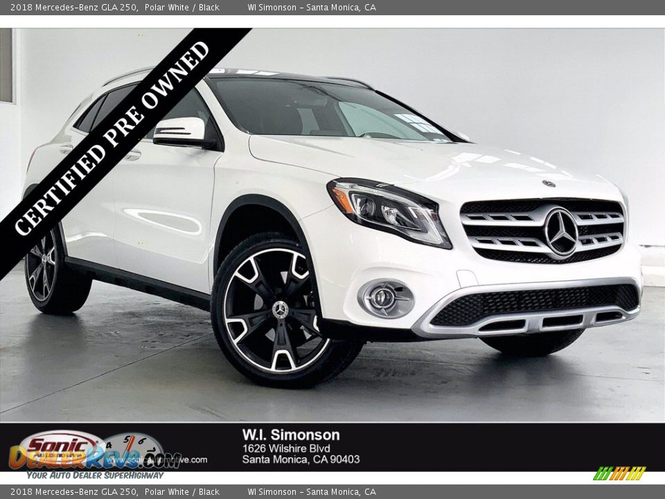 2018 Mercedes-Benz GLA 250 Polar White / Black Photo #1