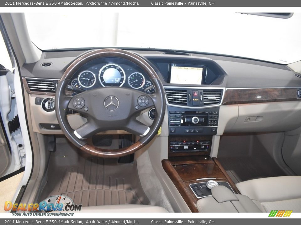 2011 Mercedes-Benz E 350 4Matic Sedan Arctic White / Almond/Mocha Photo #13