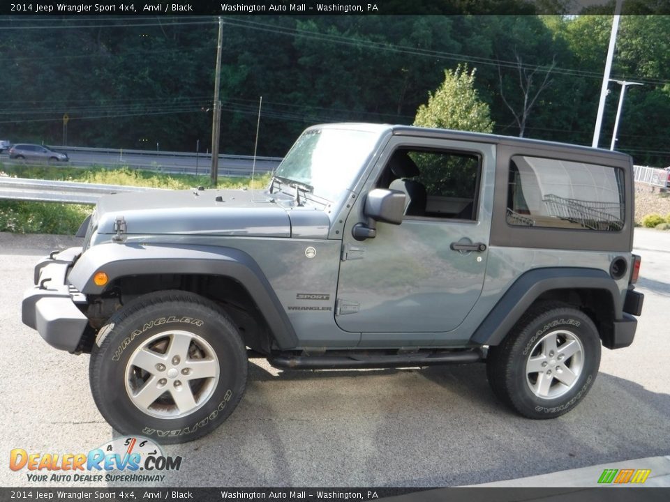 2014 Jeep Wrangler Sport 4x4 Anvil / Black Photo #10