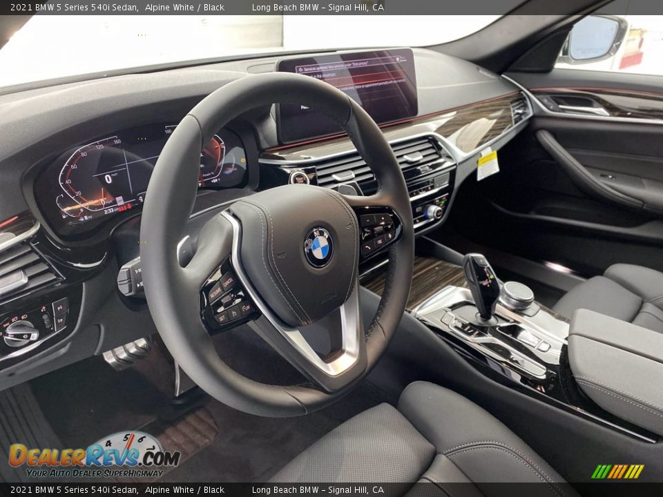 2021 BMW 5 Series 540i Sedan Alpine White / Black Photo #12