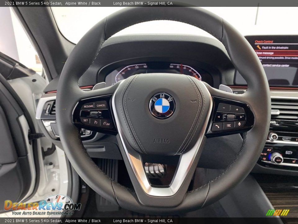 2021 BMW 5 Series 540i Sedan Alpine White / Black Photo #14