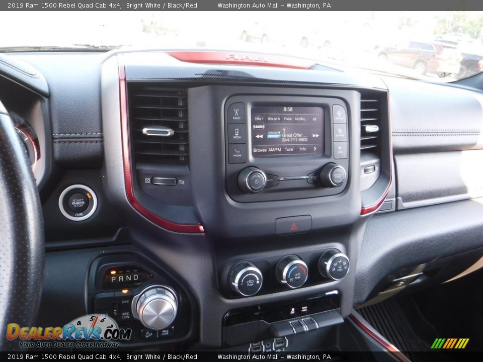 2019 Ram 1500 Rebel Quad Cab 4x4 Bright White / Black/Red Photo #6