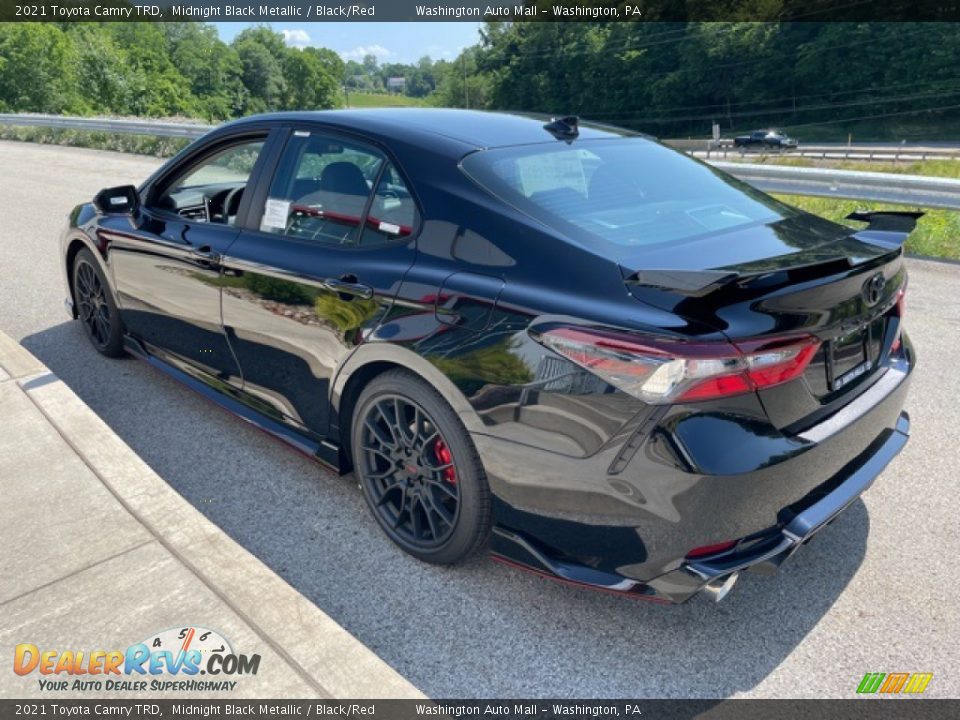 2021 Toyota Camry TRD Midnight Black Metallic / Black/Red Photo #2