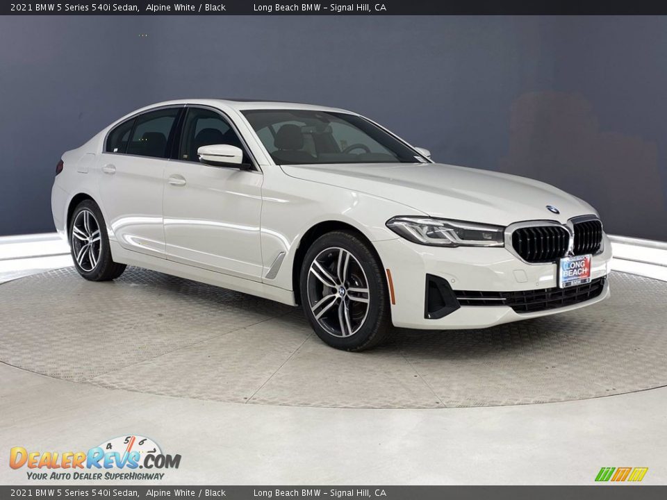 2021 BMW 5 Series 540i Sedan Alpine White / Black Photo #27