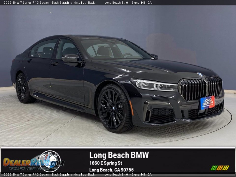 2022 BMW 7 Series 740i Sedan Black Sapphire Metallic / Black Photo #1
