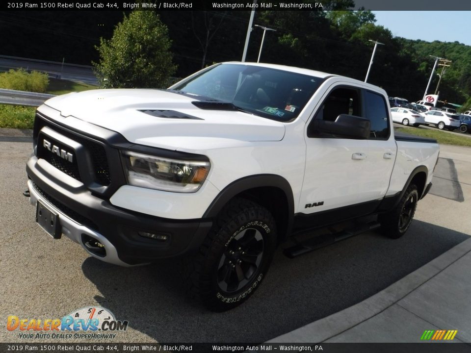 2019 Ram 1500 Rebel Quad Cab 4x4 Bright White / Black/Red Photo #14