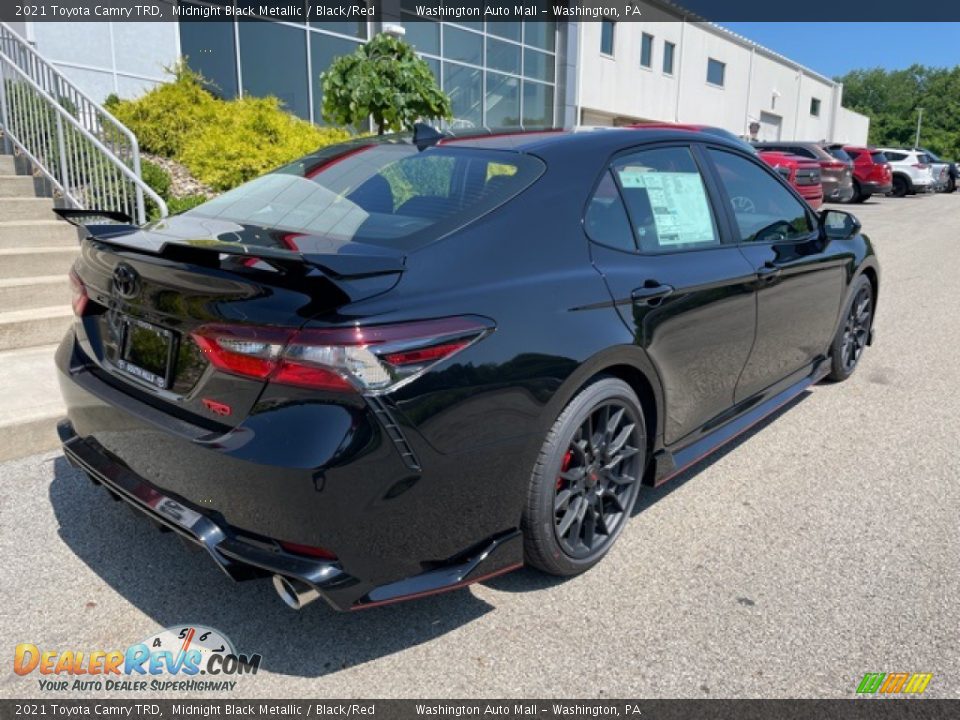 2021 Toyota Camry TRD Midnight Black Metallic / Black/Red Photo #9