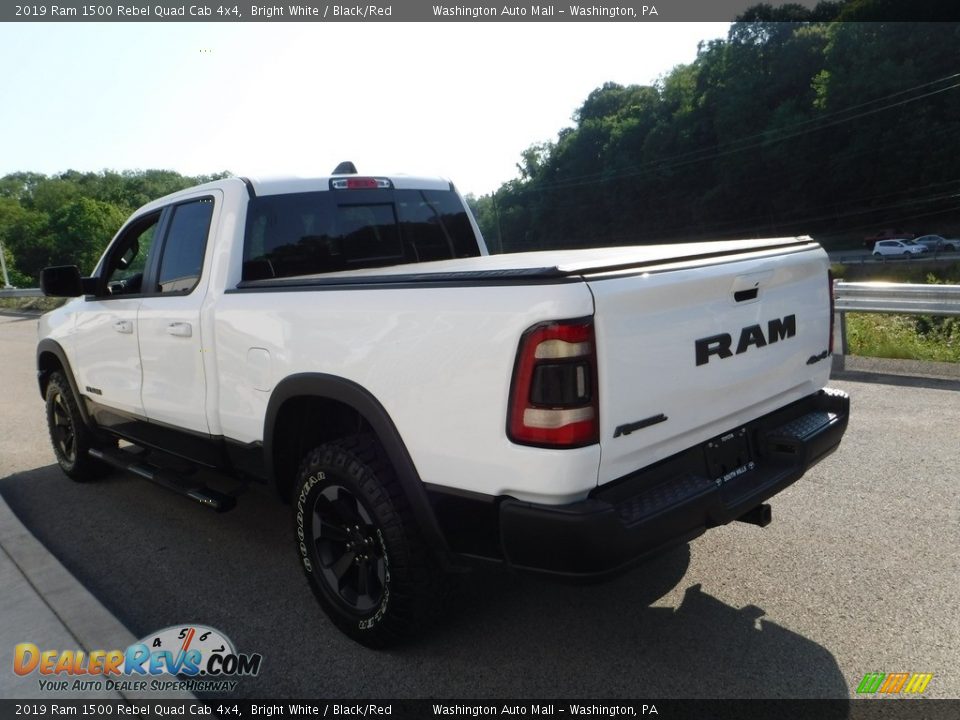 2019 Ram 1500 Rebel Quad Cab 4x4 Bright White / Black/Red Photo #16