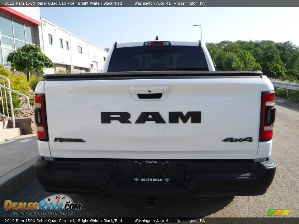 2019 Ram 1500 Rebel Quad Cab 4x4 Bright White / Black/Red Photo #17