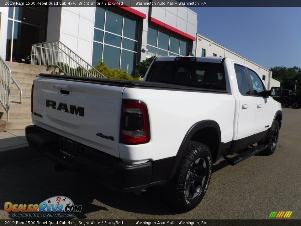 2019 Ram 1500 Rebel Quad Cab 4x4 Bright White / Black/Red Photo #18