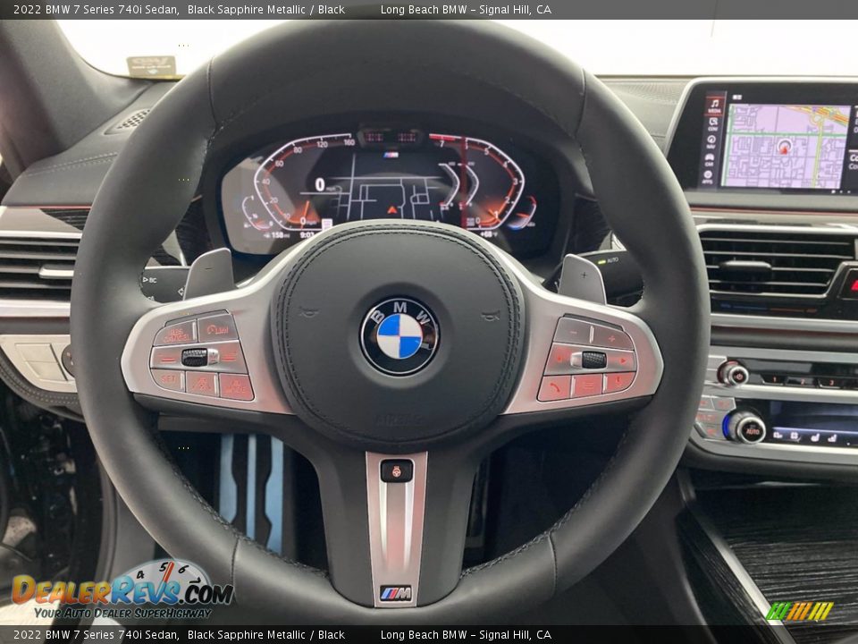 2022 BMW 7 Series 740i Sedan Black Sapphire Metallic / Black Photo #14