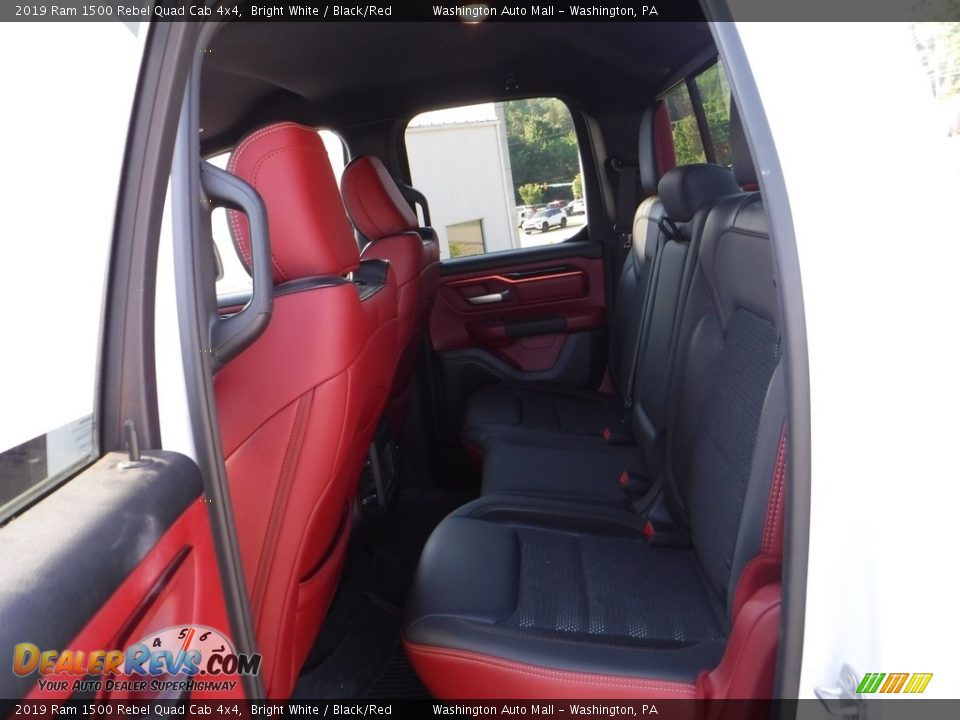 2019 Ram 1500 Rebel Quad Cab 4x4 Bright White / Black/Red Photo #30