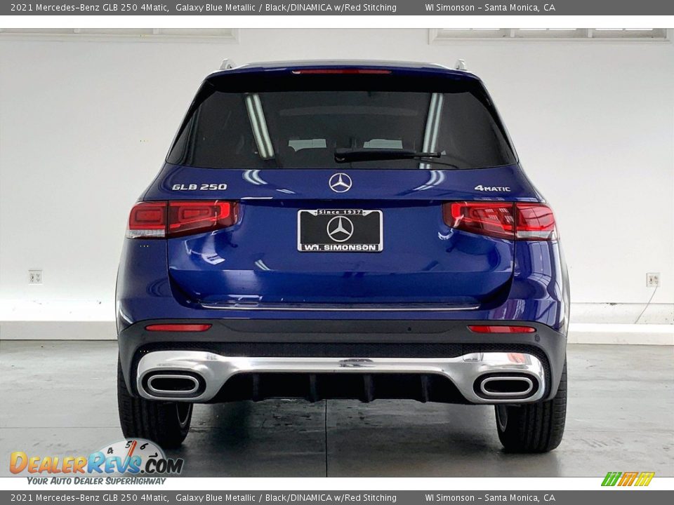 2021 Mercedes-Benz GLB 250 4Matic Galaxy Blue Metallic / Black/DINAMICA w/Red Stitching Photo #3