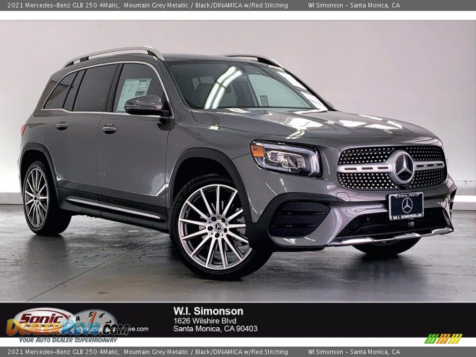 2021 Mercedes-Benz GLB 250 4Matic Mountain Grey Metallic / Black/DINAMICA w/Red Stitching Photo #1